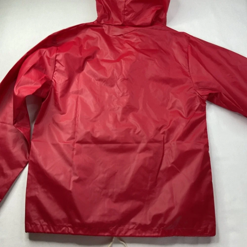 Vintage Izod Lacoste Jacket Men Sz S Red Windbreaker Pullover Anorak 80s 1/2 Zip